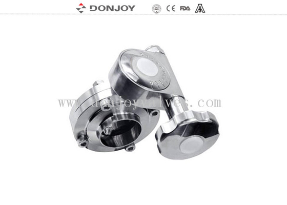 Manual Butterfly Valve Sanitary With Fine Turn Handles , Stainless Steel Valves
