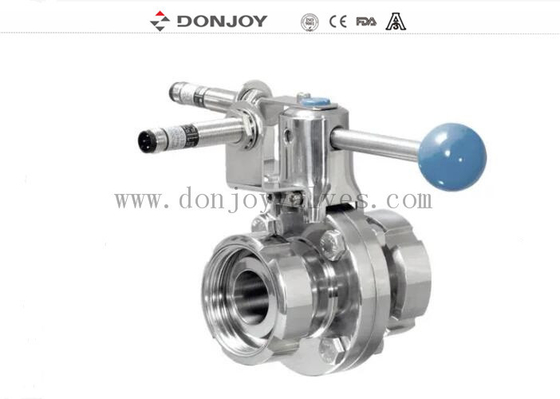 DONJOY Sanitary EPDM Butterfly Valves With Union End For Beverge