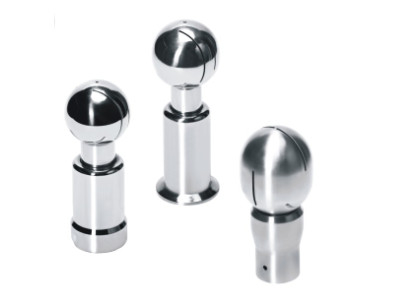 SUS304 Rotary Tank Spray Balls Thread Connection Elliptial / Round Ball