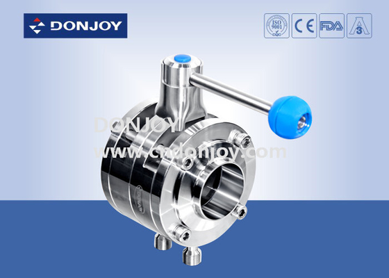 DN100 Manual proof butterfly valves Stainless steel 316L  with pull handle