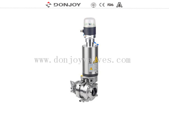 3A CE Pneumatic Double Seat 4" PN16 Butterfly Valves