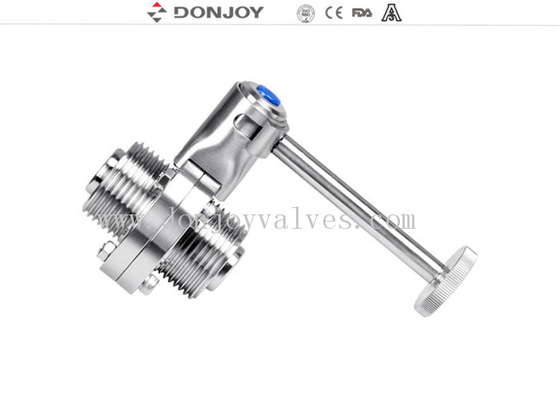 RJT Hex Nut / Thread Manual Butterfly Valves , Female / Male Butterfly Valve