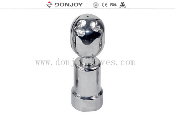 SUS304 Rotary Tank Spray Balls Thread Connection Elliptial / Round Ball