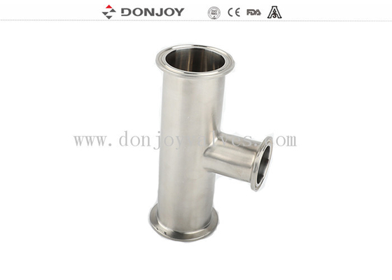 Sanitary Stainless Steel Sanitary Fittings , Clamp Equal Cross IHCH size , Polished inside and outside