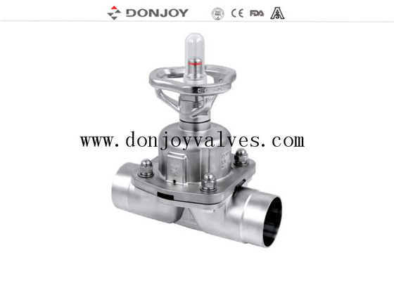 316L Plastic Manual 2 Way Sanitary Diaphragm Valve With EPDM PTFE