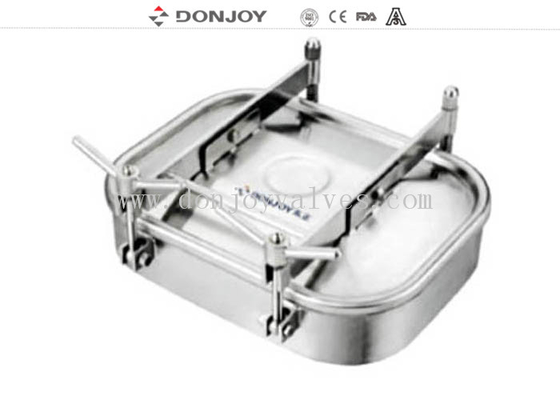 3ए / एसएमएस / आईएसओ सैनिटरी आयताकार टैंक मैनहोल कवर बाहर की ओर खुलना