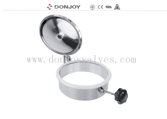 SS316L 450*100 मिमी टैंक के लिए दबाव के बिना गोल मैनहोल कवर